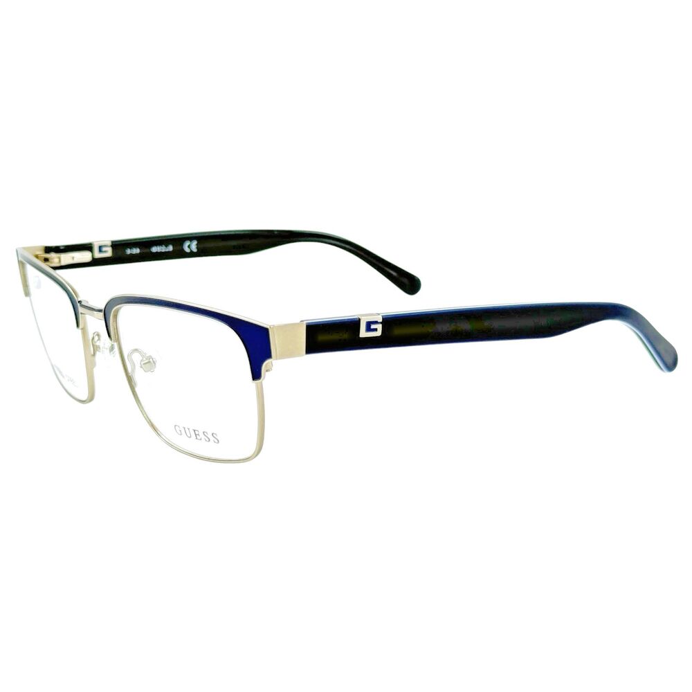 Guess GU1913 Mens Metal Eyeglass Frame 010 Blue Nickeltin 51-20 w Spring Hinges